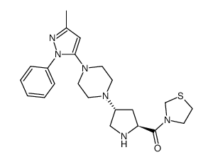 Teneligliptin Impurity C structure, CAS 1404559-15-4