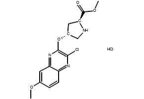 methyl (2S,4R)-4-((3-chloro-7-methoxyquinoxalin-2-yl)oxy)-2-(methoxycarbonyl)pyrrolidinium methanesulfonate structure, CAS 1425038-20-5