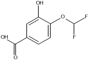 4-(difluoroMethoxy)-3-hydroxybenzoic acid structure, CAS 913985-07-6