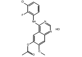 4-((3-chloro-2-fluorophenyl)amino)-7-methoxyquinazolin-6-yl acetate structure, CAS 740081-22-5