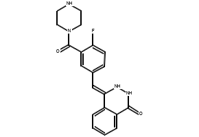 4-(4-fluoro-3-(piperazine-1-carbonyl)benzyl)phthalazin-1(2H)-one structure, CAS 763111-47-3