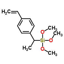 STYRYLETHYLTRIMETHOXYSILANE ,tech-90 structure, CAS 119181-19-0