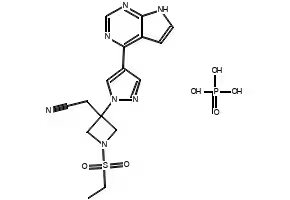 2-(1-(ethylsulfonyl)-3-(4-(7-((2-(trimethylsilyl)ethoxy)methyl)-7H-pyrrolo[2,3-d]pyrimidin-4-yl)-1H-pyrazol-1-yl)azetidin-3-yl)acetonitrile structure, CAS 1187594-13-3