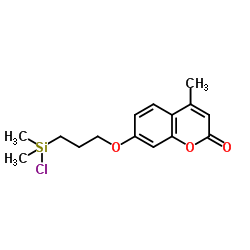 7-[3-(CHLORODIMETHYLSILYL)PROPOXY-4-METHYLCOUMARIN structure, CAS 129119-77-3