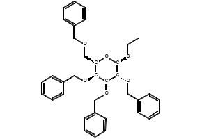 1-S-Ethyl 2,3,4,6-tetra-O-benzyl-b-D-thiogalactopyranoside structure, CAS 125411-99-6