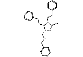2,3,5-TRI-O-BENZYL-D-RIBOFURANOSE structure, CAS 89615-45-2