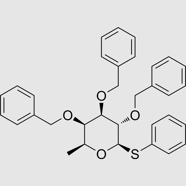 Phenyl 2,3,4-Tri-O-benzyl-1-thio-beta-L-fucopyranoside structure, CAS 167612-35-3