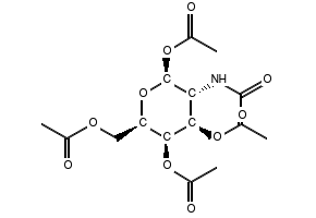 2-Acetamido-1,3,4,6-tetra-O-acetyl-2-deoxy-b-D-galactopyranose structure, CAS 3006-60-8