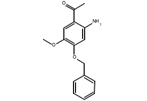 1-[2-Amino-5-methoxy-4-(phenylmethoxy)phenyl]ethanone structure, CAS 75665-73-5