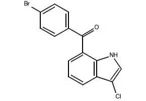 Methanone, (4-broMophenyl)(3-chloro-1H-indol-7-yl)- structure, CAS 91714-51-1