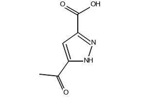 5-ACETYL-1H-PYRAZOLE-3-CARBOXYLIC ACID structure, CAS 1297537-45-1