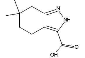 1H-Indazole-3-carboxylic acid, 4,5,6,7-tetrahydro-6,6-diMethyl- structure, CAS 581083-30-9