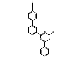 3'-(4-chloro-6-phenyl-1,3,5-triazin-2-yl)-[1,1'-biphenyl]-4-carbonitrile structure, CAS 2260561-71-3