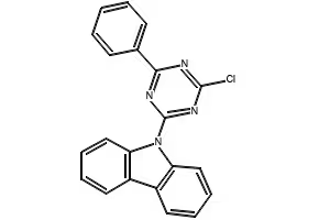9-(4-chloro-6-phenyl-1,3,5-triazin-2-yl)-9H-carbazole structure, CAS 1268244-56-9