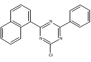 2-chloro-4-(4-(naphthalen-1-yl)phenyl)-6-phenyl-1,3,5-triazine structure, CAS 2229752-36-5