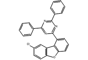 2-(8-chloro-1-dibenzofuranyl)-4,6-diphenyl-1,3,5-Triazine structure, CAS 2173554-85-1
