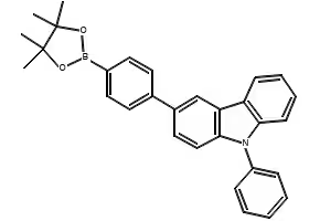 9-phenyl-3-[4-(4,4,5,5-tetramethyl-1,3,2-dioxaborolan-2-yl)phenyl]-9H-Carbazole structure, CAS 1219956-30-5