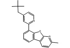 8-[4-(2,2-dimethylpropyl)-2-pyridinyl]-2-methylBenzofuro[2,3-b]pyridine structure, CAS 1883377-30-7