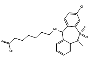 TIANEPTINE structure, CAS 72797-41-2