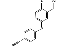 4-(4-broMo-3-(hydroxyMethyl)phenoxy)benzonitrile structure, CAS 906673-45-8