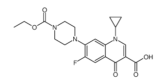 N-Ethoxycarbonyl Ciprofloxacin structure, CAS 93594-29-7