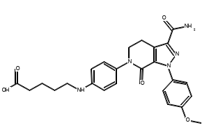 Apixaban Amino Acid Impurity structure, CAS 2206825-87-6