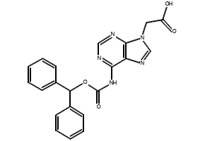(6-BENZHYDRYLOXYCARBONYLAMINO-PURIN-9-YL)-ACETIC ACID structure, CAS 186046-80-0