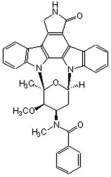 Midostaurin structure, CAS 120685-11-2