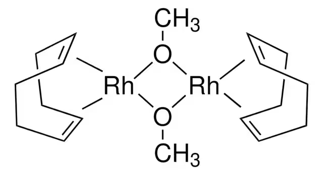 methoxy(cyclooctadiene)rhodium(i) dimer structure, CAS 12148-72-0