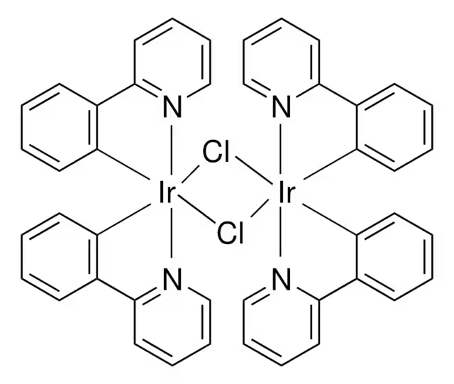 Dichlorotetrakis[2-(2-pyridyl)phenyl]diiridiuM(III) structure, CAS 92220-65-0