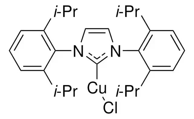 CHLORO[1,3-BIS(2,6-DI-I-PROPYLPHENYL)IMIDAZOL-2-YLIDENE]COPPER(I) structure, CAS 578743-87-0