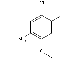 4-Bromo-3-chloro-6-methoxyaniline structure, CAS 102170-53-6