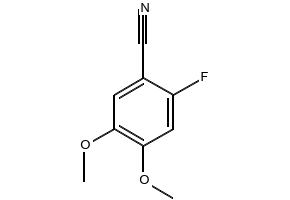 4,5-DIMETHOXY-2-FLUOROBENZONITRILE structure, CAS 119396-88-2