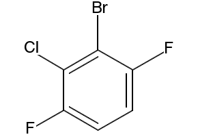 1-Bromo-2-chloro-3,6-difluorobenzene structure, CAS 1208077-34-2
