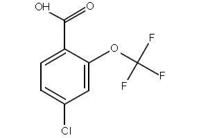 4-Chloro-2-(trifluoroMethoxy)benzoic acid structure, CAS 1261605-70-2