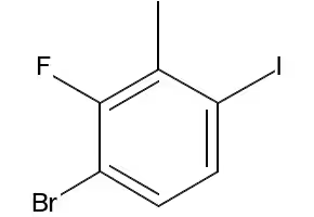 3-Bromo-2-fluoro-6-iodotoluene structure, CAS 1000576-29-3