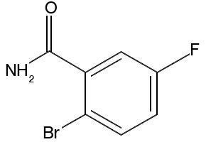 2-Bromo-5-fluorobenzamide structure, CAS 1006-34-4