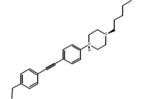 Benzene,1-ethyl-4-[2-[4-(trans-4-pentylcyclohexyl)phenyl]ethynyl]- structure, CAS 100582-74-9