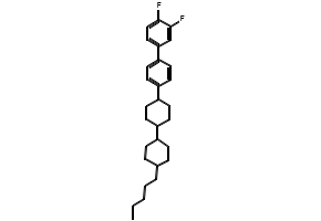 3,4-Difluoro-4'-(4'-pentyl[1,1'-bicyclohexyl]-4-yl)-1,1'-biphenyl structure, CAS 912852-63-2