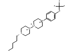 Benzene,1-[(trans,trans)-4'-pentyl[1,1'- bicyclohexyl]-4-yl]-4-(trifluoromethoxy)- structure, CAS 133914-49-5