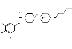 4-[difluoro(3,4,5-trifluorophenoxy)Methyl]-4'-pentyl-1,1'-bi(cyclohexyl) structure, CAS 208338-52-7