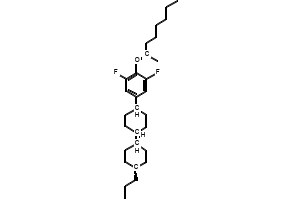 [4(S)-[trans(trans)]]-1,3-Difluoro-2-[(1-methylheptyl)oxy]-5-(4'-propyl[1,1'-bicyclohexyl]-4-yl)benzene structure, CAS 185207-90-3
