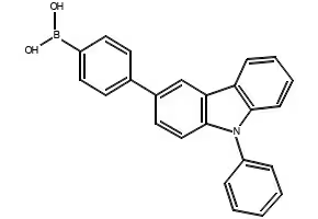Boronic acid,B-[3-(9-phenyl-9H-carbazole-3-yl)phenyl]- structure, CAS 854952-60-6