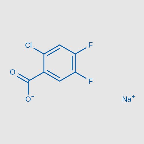 2-CHLORO-4,5-DIFLUOROBENZOIC ACID SODIUM SALT structure, CAS 1421761-16-1