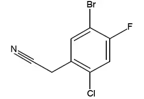 5-Bromo-2-chloro-4-fluorobenzyl cyanide structure, CAS 1426290-08-5