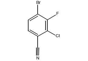 4-bromo-2-chloro-3-fluorobenzonirile structure, CAS 1427439-32-4