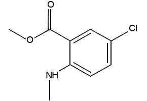 Methyl 5-chloro-2-(methylamino)benzoate structure, CAS 55150-07-7