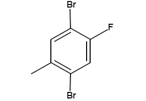 2,5-DIBROMO-4-FLUOROTOLUENE structure, CAS 134332-29-9
