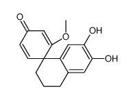 3,4-Dihydro-6,7-dihydroxy-2'-methoxyspiro[naphthalene-1(2H),1'-cyclohexane]-2',5'-dien-4'-one structure, CAS 91147-05-6