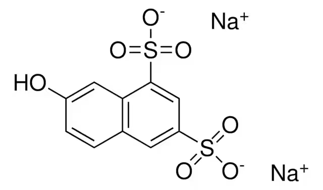 disodium 7- hydroxynaphthalene-1,3- disulphonate structure, CAS 842-19-3